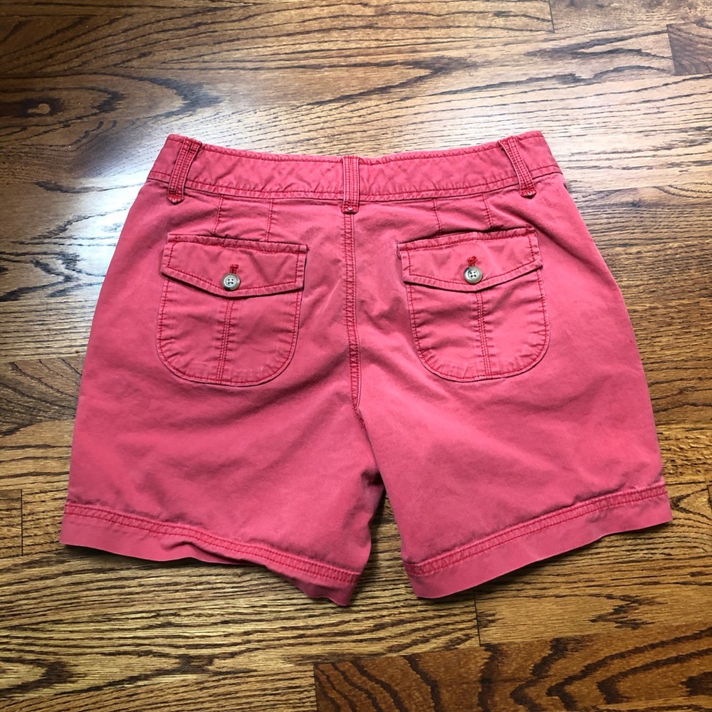 Eddie Bauer Distressed Red Chino Shorts